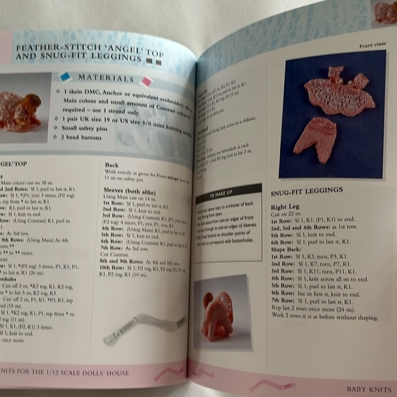 NWT Mini Knits for the 1/12” Scale Dolls’ House 2005 Linda Spratley BOOK - Picture 9 of 17
